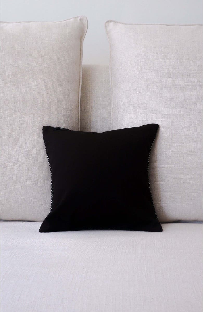 Voz Montañas Square Pillow Small, Alternate, color, Chocolate/Ivory