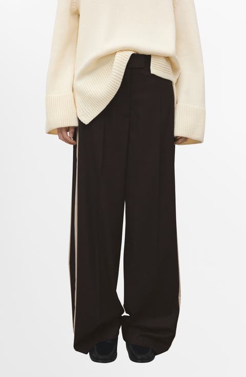 Side Stripe Wide Leg Pants