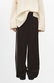 MANGO Side Stripe Wide Leg Pants