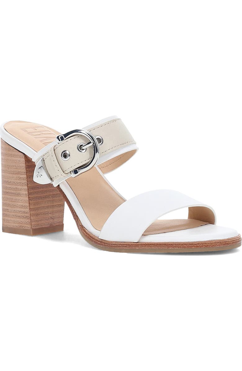 Frye Stella Buckle Sandal, Main, color, White/ Ivory