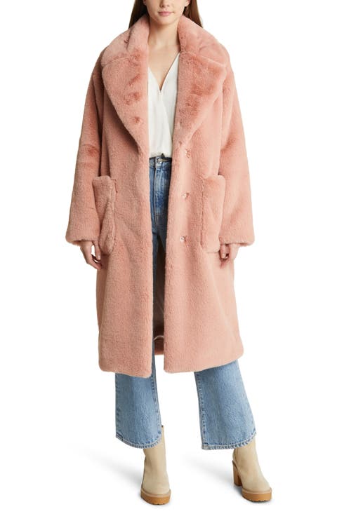 Avaline Faux Fur Longline Coat