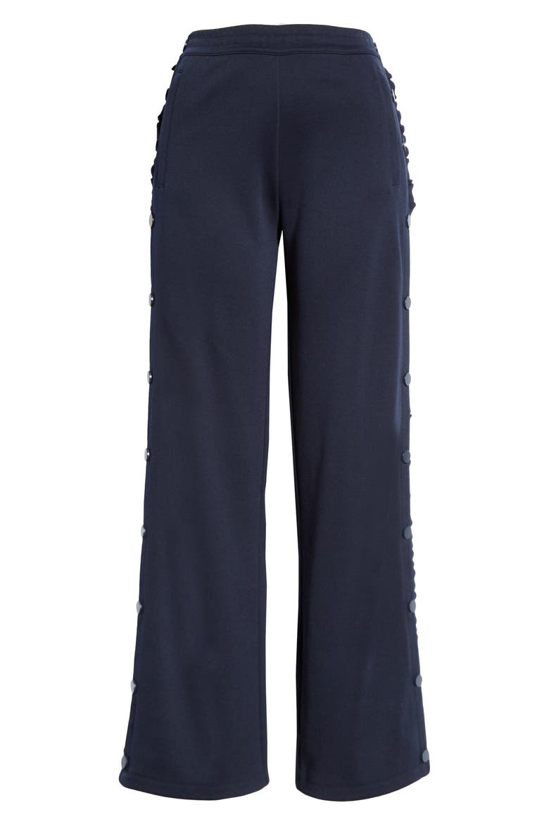 Tory Sport Ruffle Tear Away Track Pants, Alternate, color, TORY NAVY