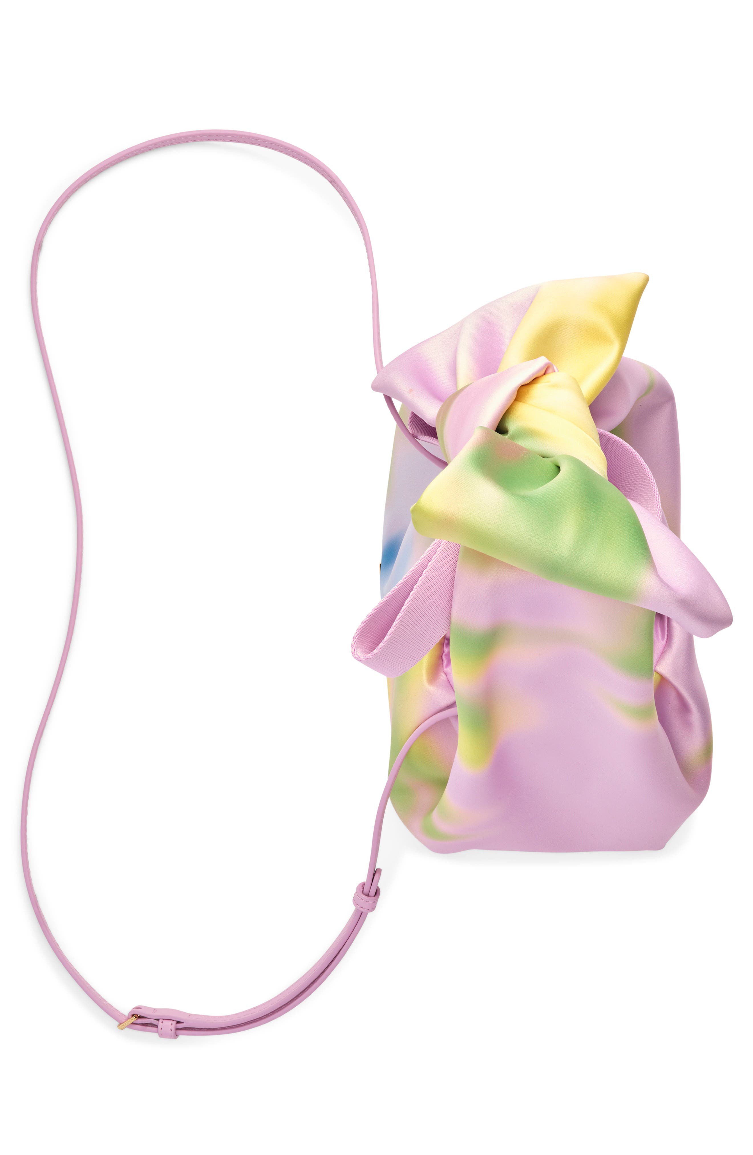 Marc Jacobs The Mini Raffia Sack Bag, Alternate, color, Ribbon Pink Multi