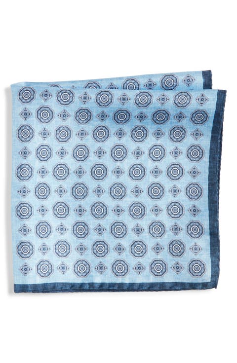 Medallion Reversible Silk Pocket Square