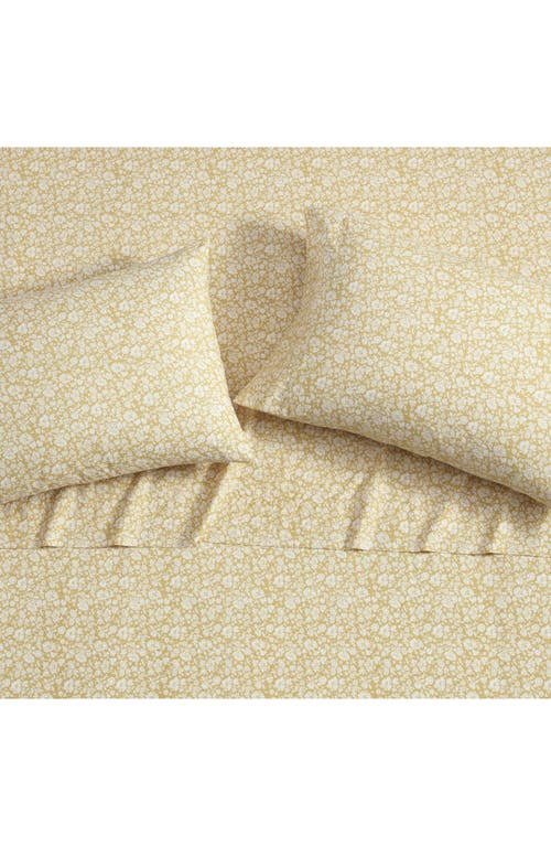 Laura Ashley Heirloom Ditzy Cotton Percale Sheet Set In Gold