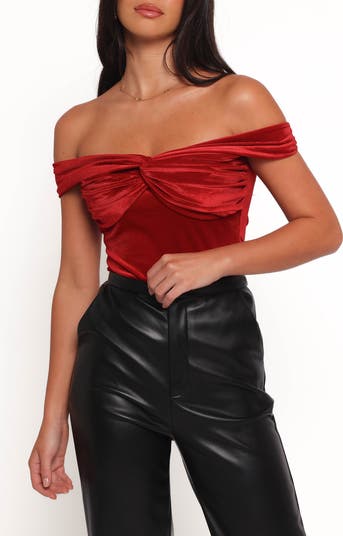 トップス the red thread S offshoulder tops petal THEREDTHREAD / ザレッドスレッド】S offshoulder tops petal