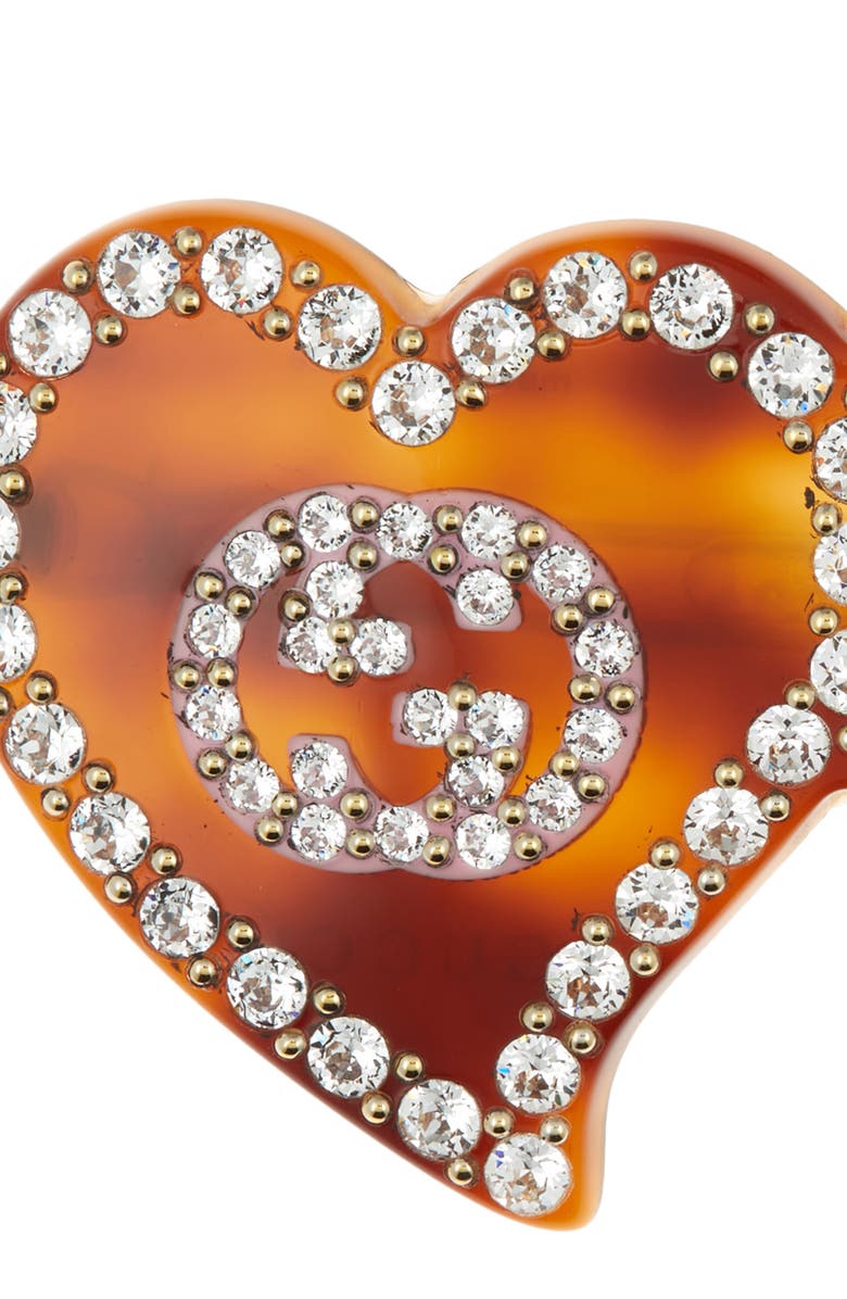 Gucci GG Hearts Hair Clip, Alternate, color, 