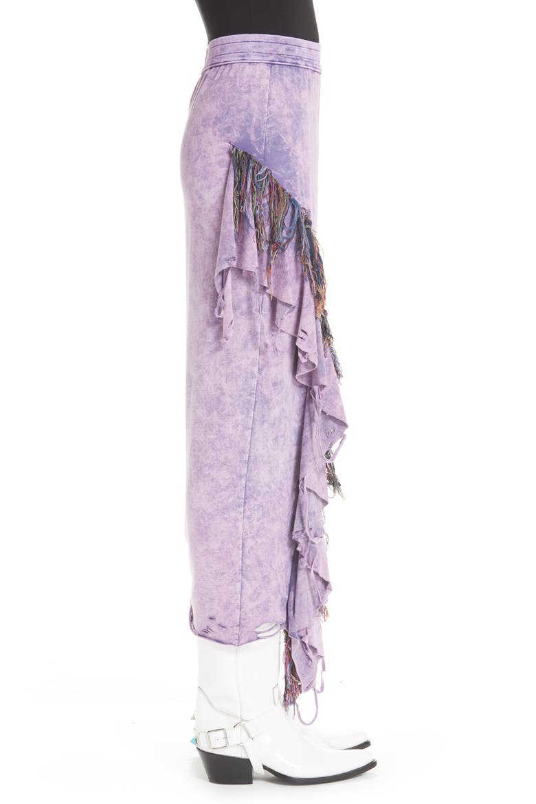 Anna Ikat Fringe Skirt, Alternate, color, PURPLE