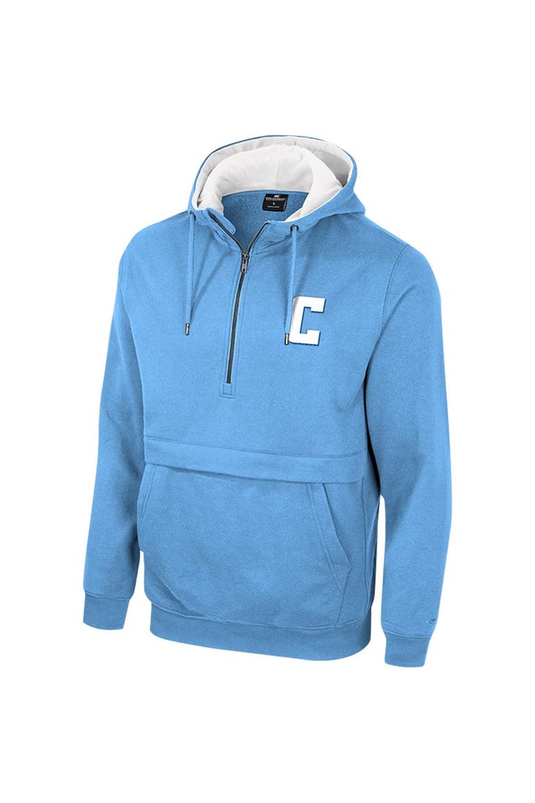 Men's Colosseum Light Blue Columbia University Team Half-Zip Pullover Hoodie, Alternate, color, Light Blue