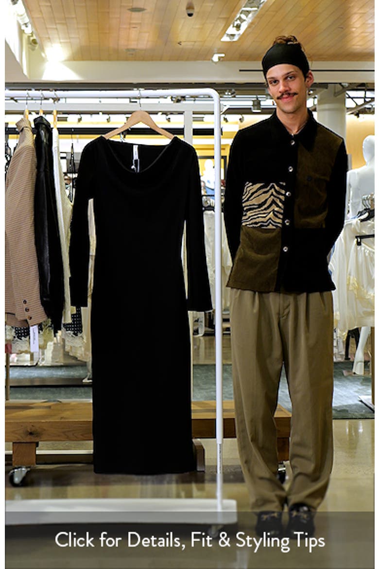 Cowl Neck Long Sleeve Dress video