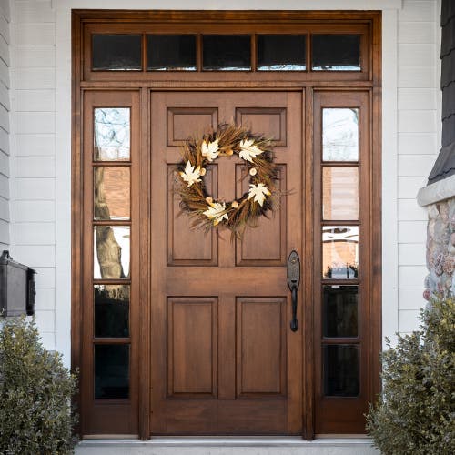 Northlight Cattail And Wheat Twig Artificial Fall Harvest Wreath In Brown
