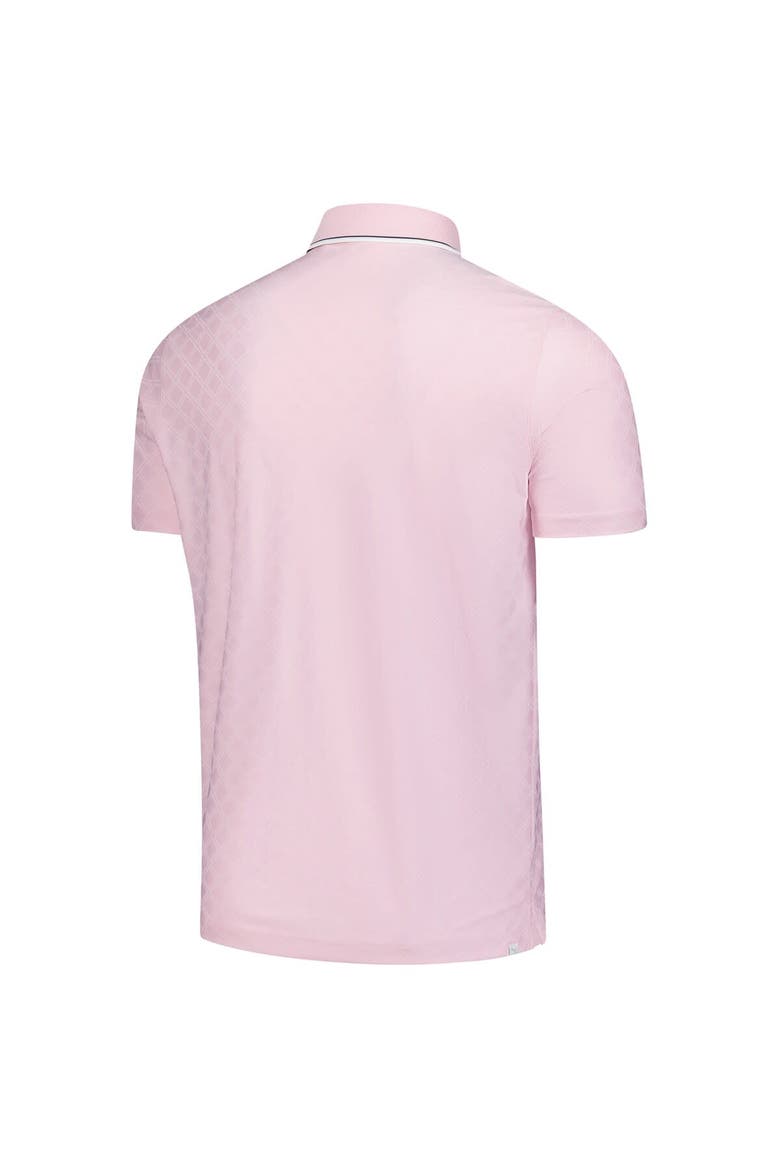 Men's Puma  Pink Arnold Palmer Invitational Tipped Jacquard Polo, Alternate, color, Pink