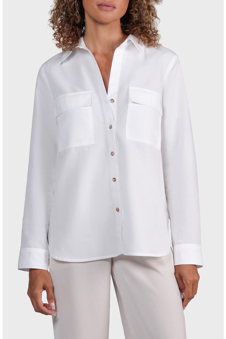 Raye Long Sleeve Utility Shirt, Main, color, IVORY