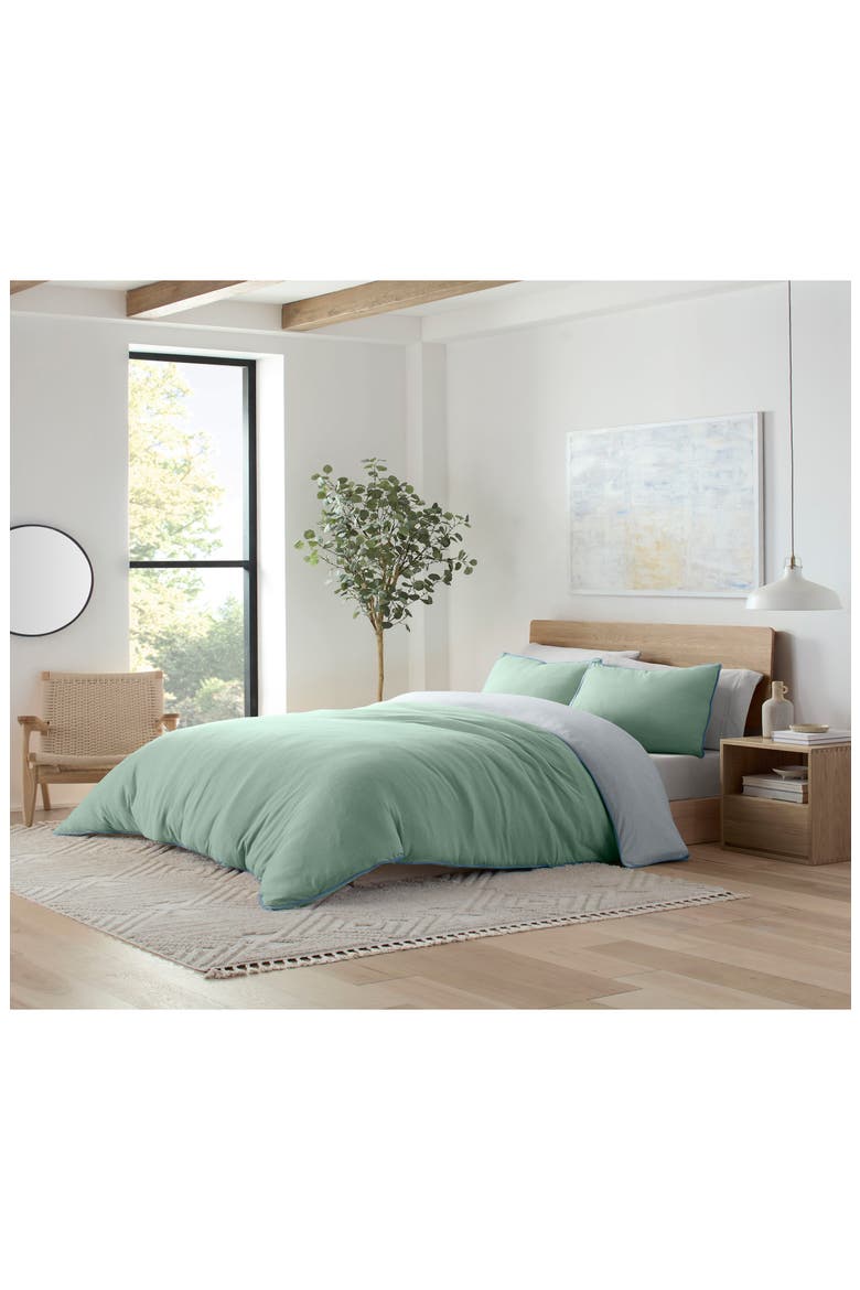 Snuggle Comforter Set, Alternate, color, SAGE/GREY