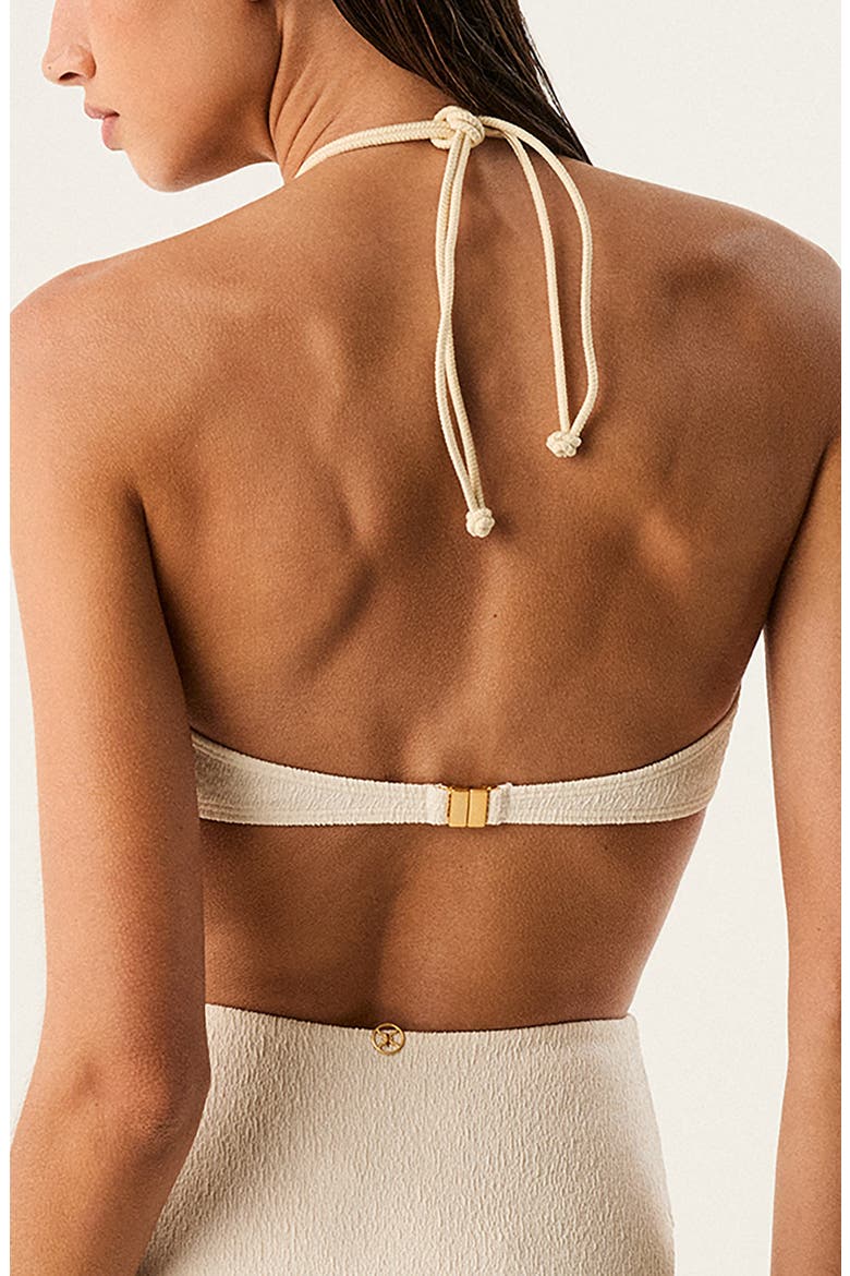 Harper Carol Halter Bikini Top, Alternate, color, WHITE