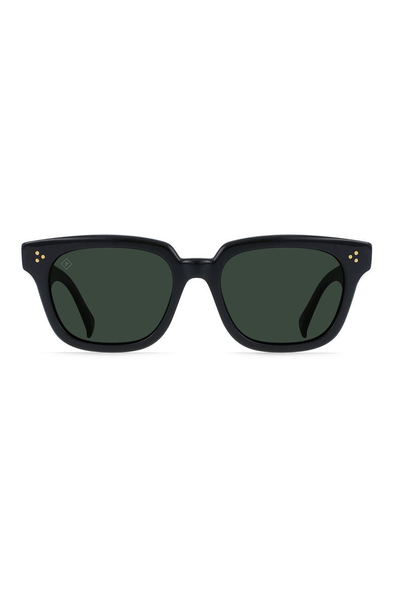 Phonos Polarized Square Sunglasses, Main, color, RECYCLED BLACK/ GREEN POLAR