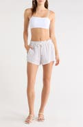 LEFT ON FRIDAY Getaway Linen Cover-Up Shorts