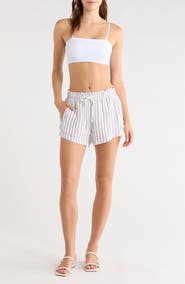 LEFT ON FRIDAY Getaway Linen Cover-Up Shorts