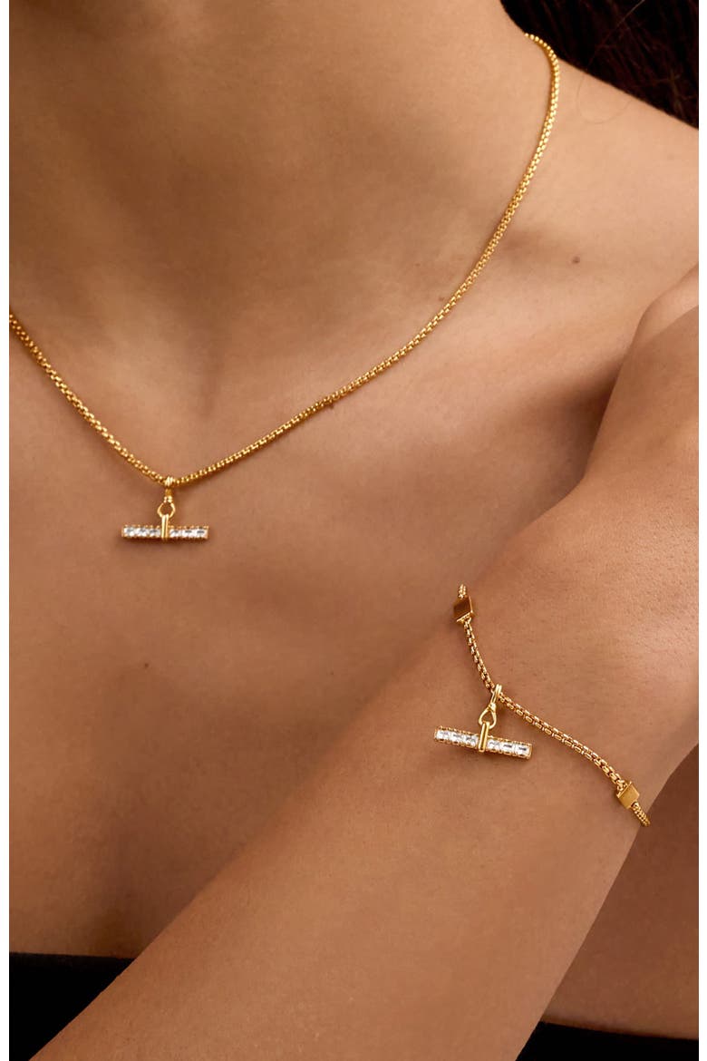 Lustre T-Bar Bracelet Bracelet, Alternate, color, Gold Plated