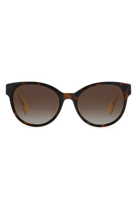 Nathalie 55mm Polarized Round Sunglasses