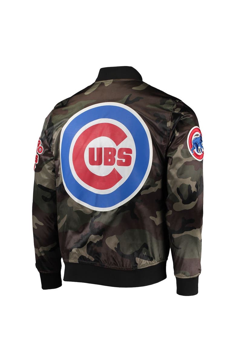 PRO STANDARD Men's Pro Standard Camo Chicago Cubs Satin Full-Snap Jacket, Alternate, color, 