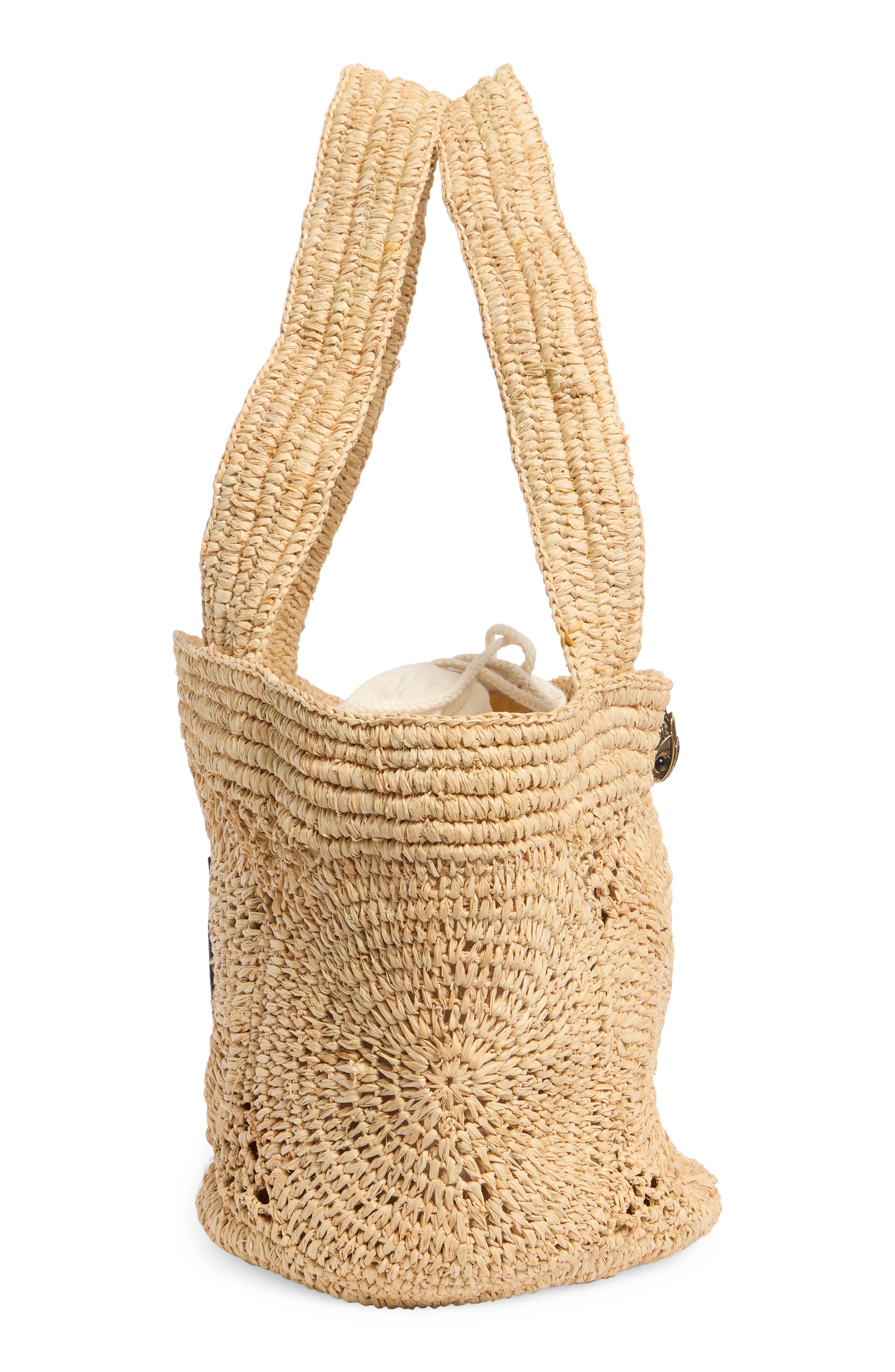 Kurt Geiger London Kensington Raffia Tote, Alternate, color, Beige