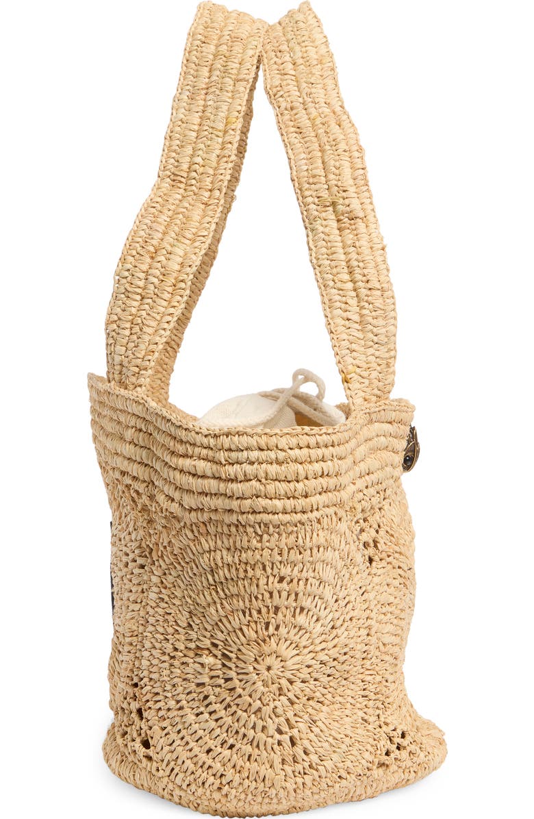 Kurt Geiger London Kensington Raffia Tote, Alternate, color, Beige