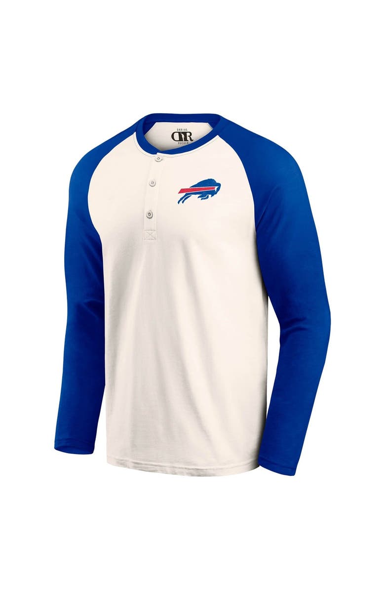 Darius Rucker Collection by Fanatics Men's Darius Rucker Collection by Fanatics Cream/Royal Buffalo Bills Raglan Henley T-Shirt, Alternate, color, Cream