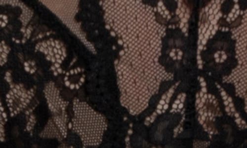 In Bloom By Jonquil Alice Lace Thong Bodysuit Teddy In Black