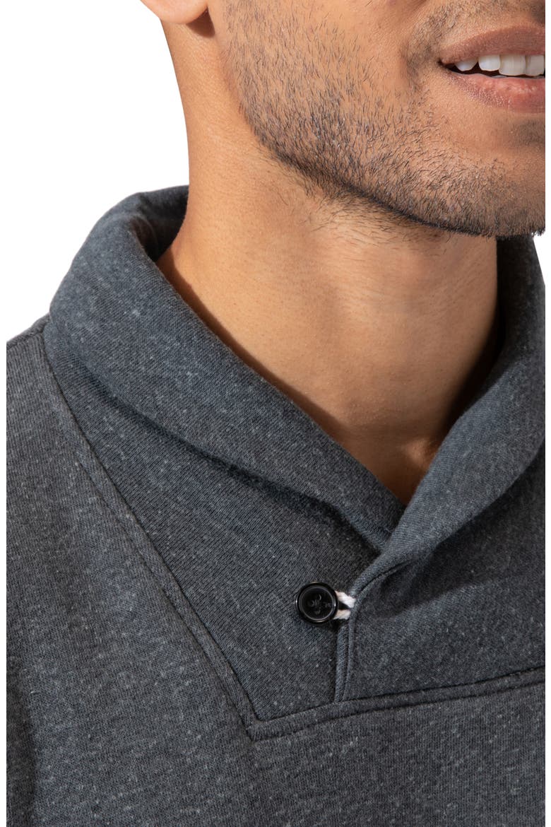 Kane Shawl Collar Sweatshirt, Alternate, color, GUNMETAL