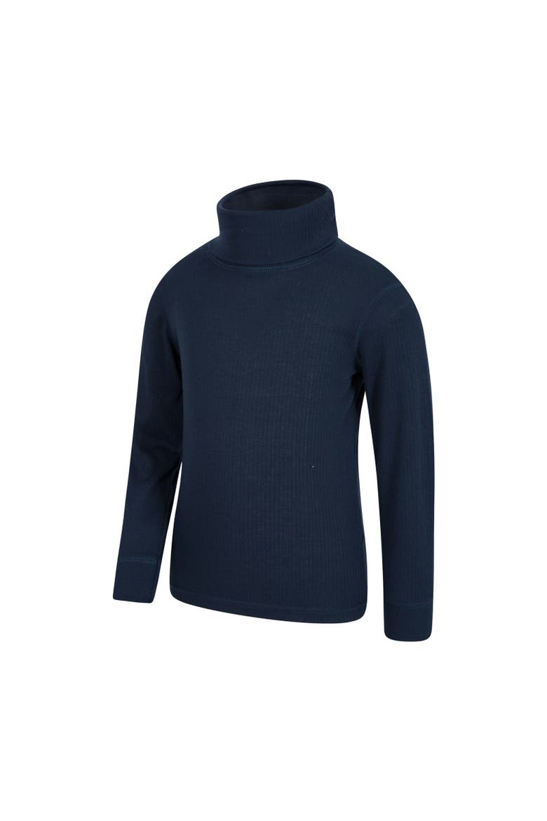 Childrens/Kids Talus Roll Neck Long-Sleeved Top, Alternate, color, Navy