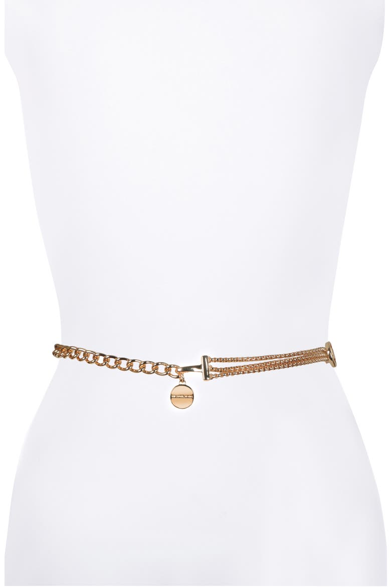 Triple Chain Belt, Alternate, color, GOLD