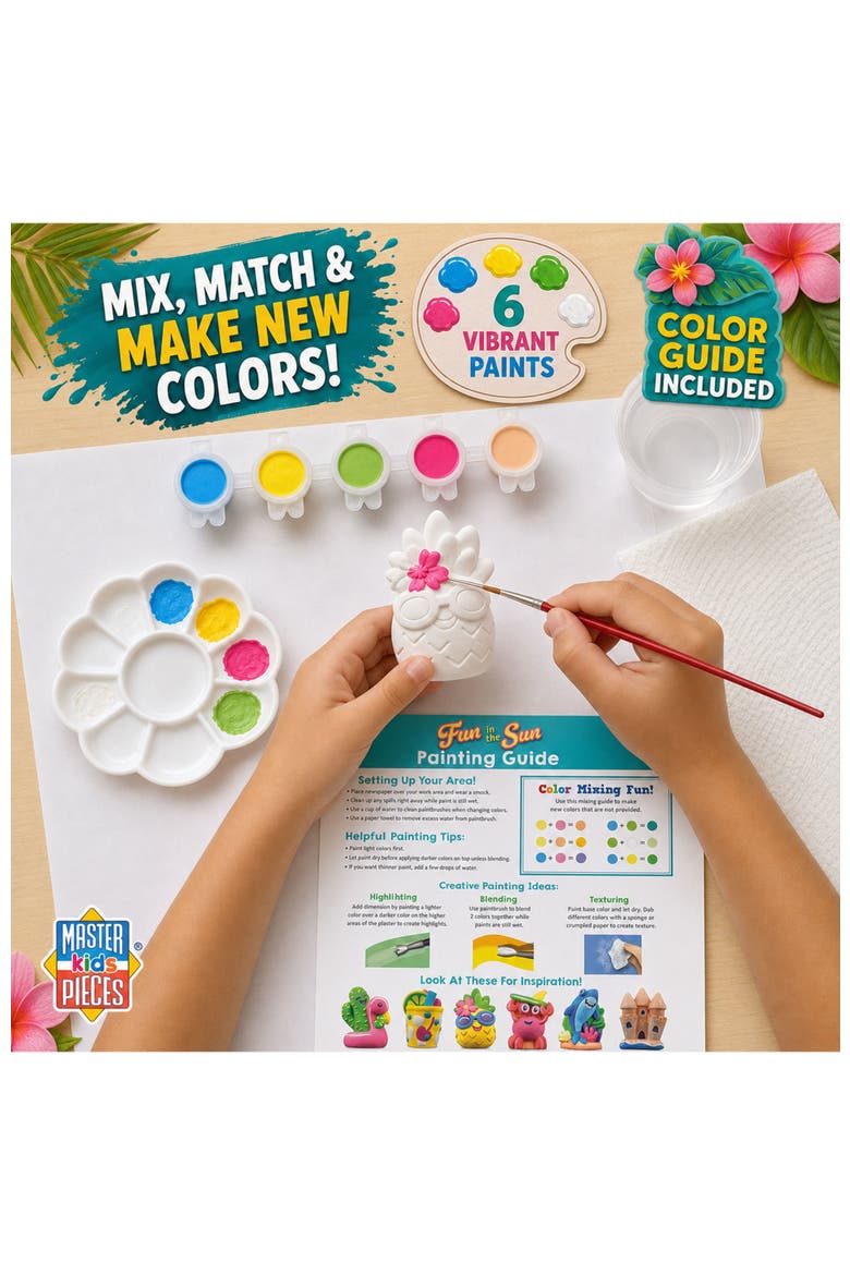 Fun in the Sun Plaster Paint Set, Alternate, color, Multicolor