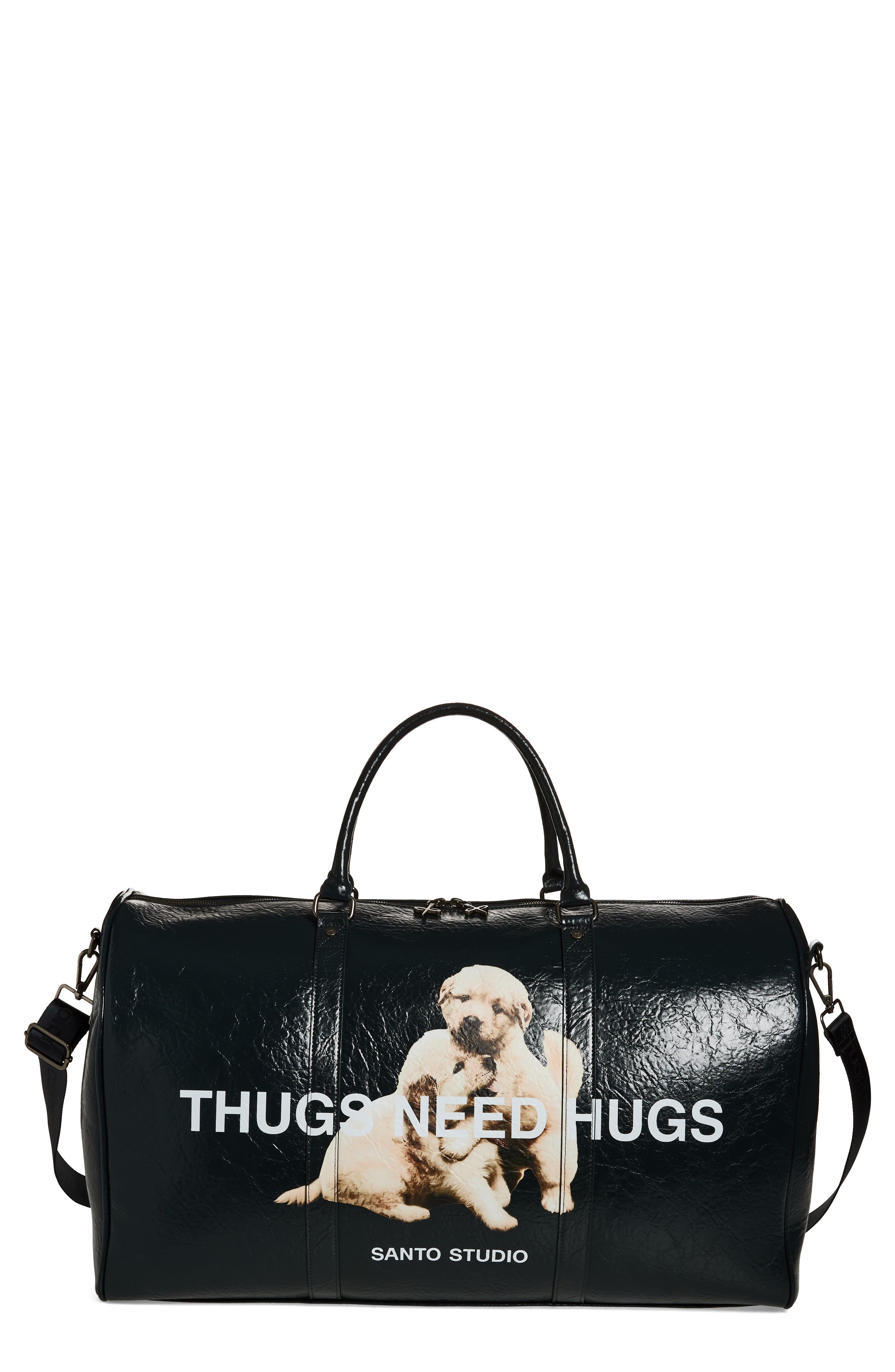 SANTO STUDIO Nyjah Huston Navy Duffel Bag, Main, color, Blue