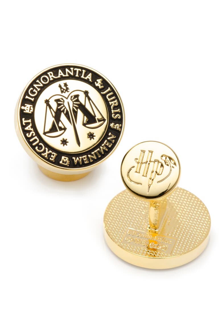 Harry Potter Ministry of Magic Cuff Links, Alternate, color, GOLD