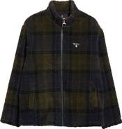 Barbour Tartan Faux Shearling Jacket