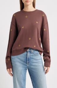Rails Ramona Horseshoe Embroidered Crewneck Sweatshirt