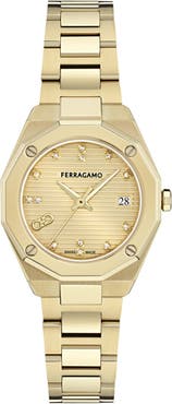 FERRAGAMO Edge Bracelet Watch, 28mm