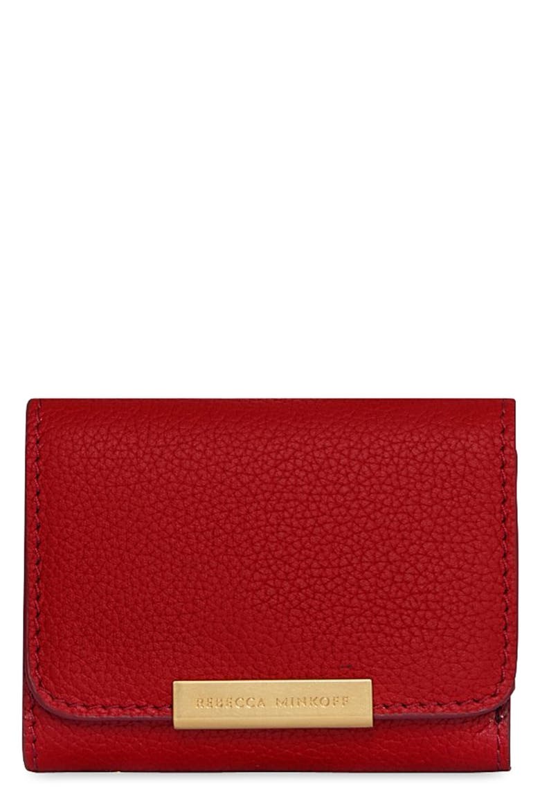 Insider Compact Leather Trifold Wallet, Main, color, SIREN