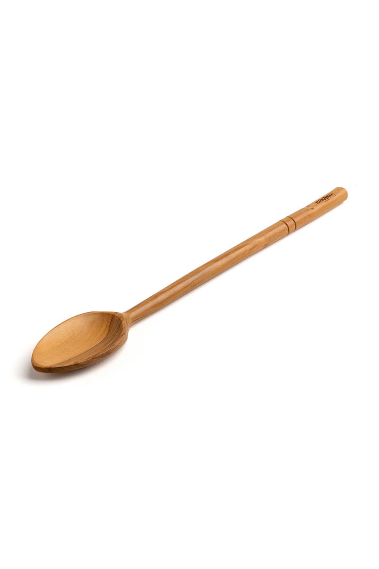 Handcrafted Olive Wood 14 Inch Cooks Spoon, Alternate, color, Brown