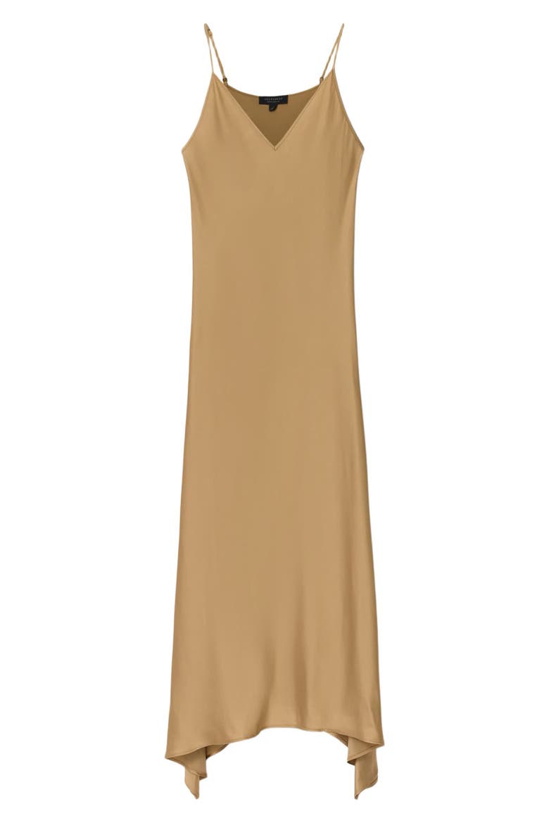 Leona Handkerchief Hem Maxi Slipdress, Alternate, color, PINTO BROWN