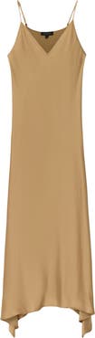 AllSaints Leona Handkerchief Hem Maxi Slipdress