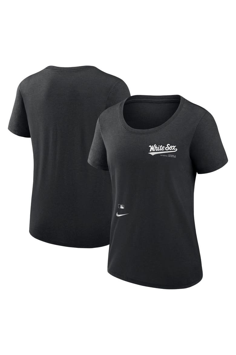 Women's Nike Black Chicago White Sox Authentic Collection Performance Scoop Neck T-Shirt, Main, color, Black