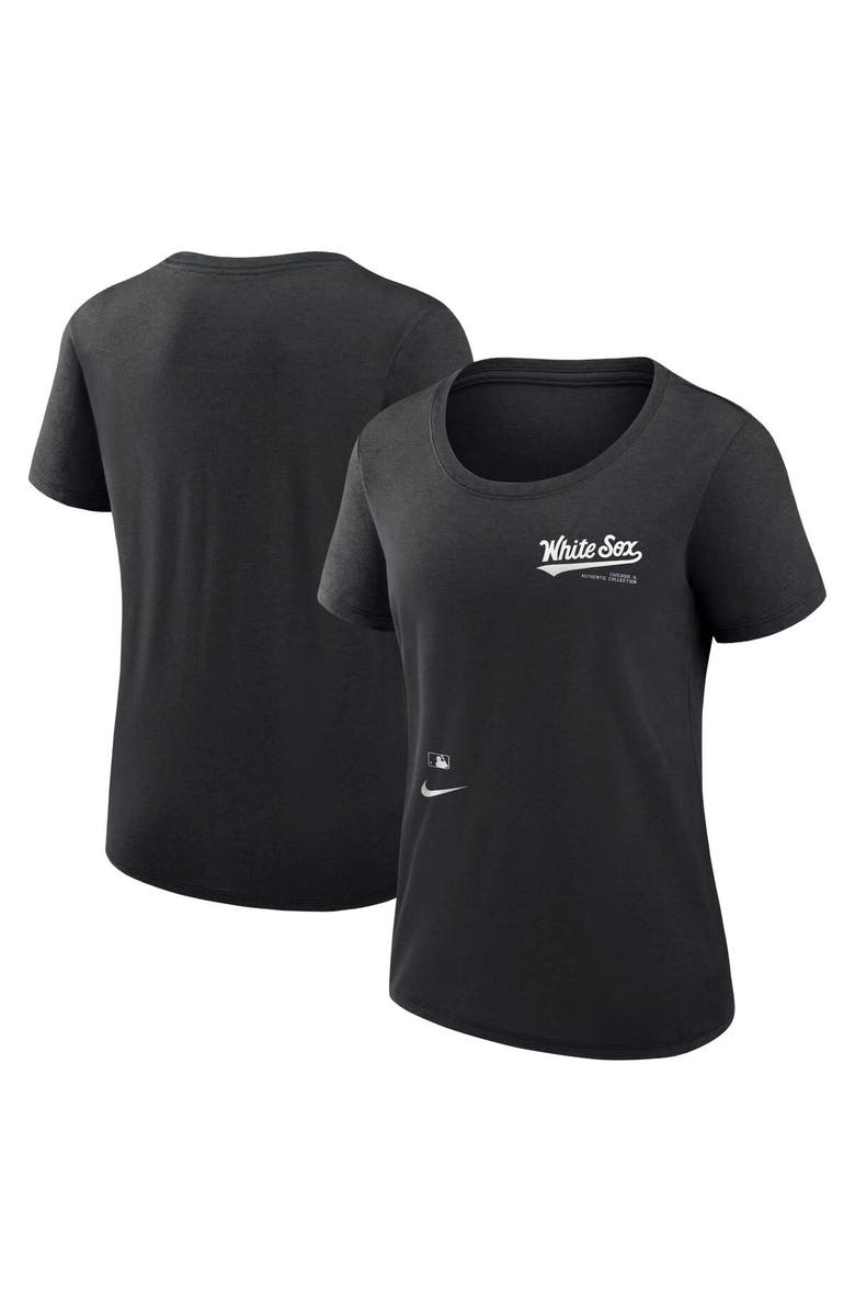 Nike Women's Nike Black Chicago White Sox Authentic Collection Performance Scoop Neck T-Shirt, Main, color, 