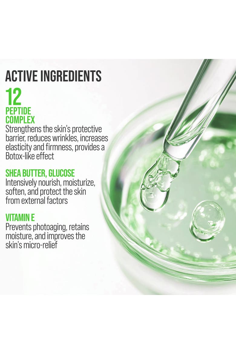 Face moisturizer with Peptide for Nourishing & Lifting effect with 3D Massage Applicator, Alternate, color, White