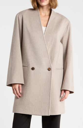 V-Neck Wool Coat