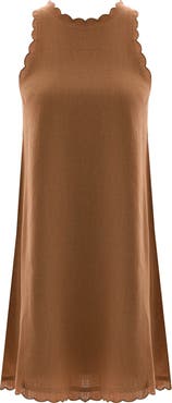 Monlicia Calia Cream Mini Linen Dress