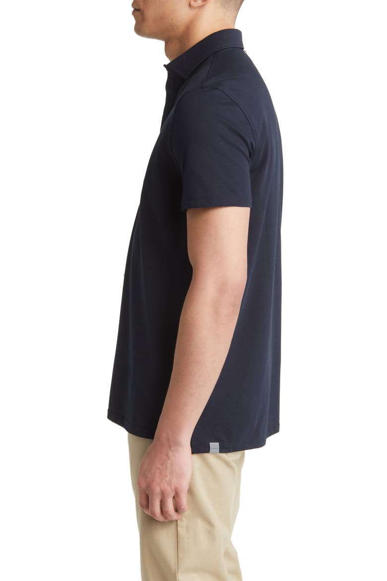 Performance Cotton Piqué Polo, Alternate, color, BLACK