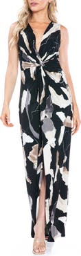 O.L. Twist Front Maxi Dress
