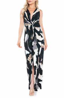 O.L. Twist Front Maxi Dress